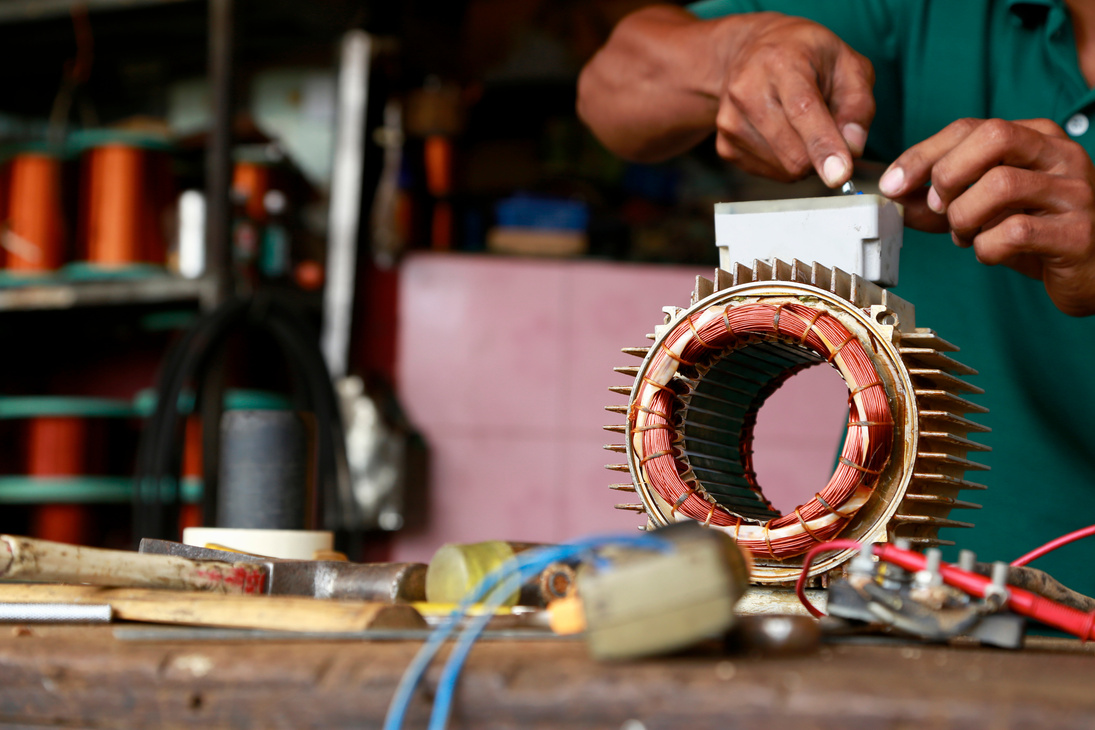 Old electric motor needs maintenance